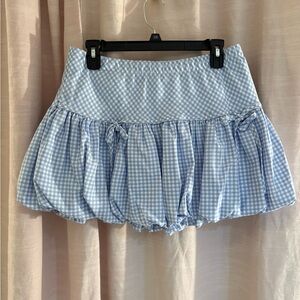 Free haven Blue Gingham Women's Skirt